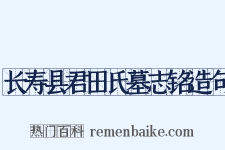 长寿县君田氏墓志铭造句是什么意思的图片